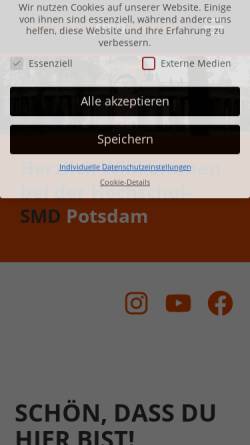 Vorschau der mobilen Webseite www.smd-potsdam.de, Potsdam