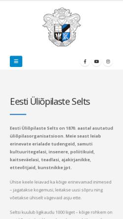 Vorschau der mobilen Webseite www.eys.ee, Verein Studierender Esten - Eesti Üliõpilaste Selts