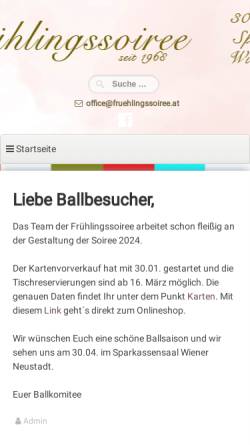 Vorschau der mobilen Webseite www.fruehlingssoiree.at, Frühlingssoiree