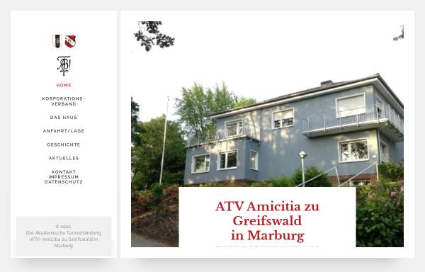 Vorschau von www.atv-amicitia.de, ATV Amicitia zu Greifswald in Marburg