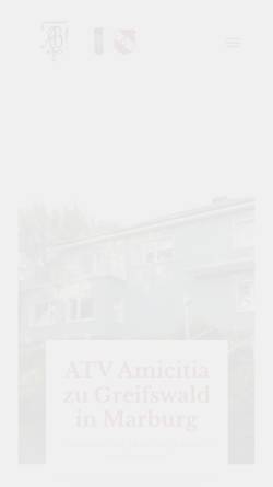 Vorschau der mobilen Webseite www.atv-amicitia.de, ATV Amicitia zu Greifswald in Marburg