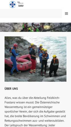 Vorschau der mobilen Webseite feldkirch.owr.at, Wasser-Rettung Feldkirch