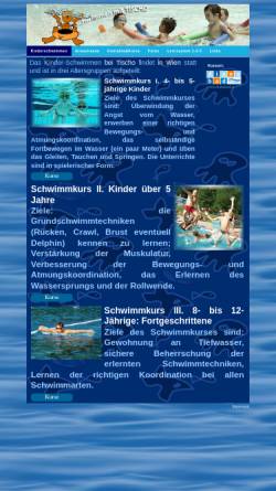 Vorschau der mobilen Webseite schwimmen.tischo.com, Schwimmen mit Tischo - Wien