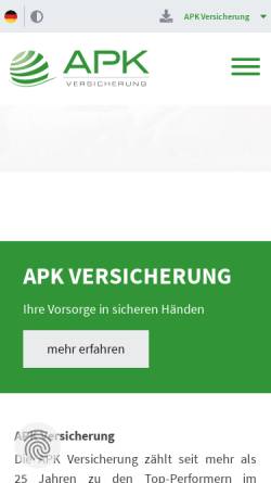 Vorschau der mobilen Webseite www.apk-versicherung.at, AKP-Versicherungen