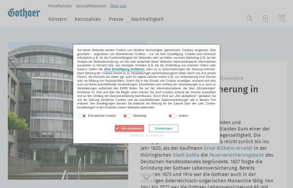 Vorschau von www.gothaer.at, Gothaer Lebensversicherung AG