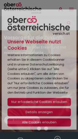 Vorschau der mobilen Webseite www.keinesorgen.at, Oberösterreichische Versicherung AG