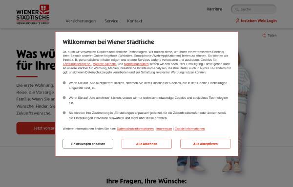 Vorschau von www.wienerstaedtische.at, Wiener Städtische Versicherung