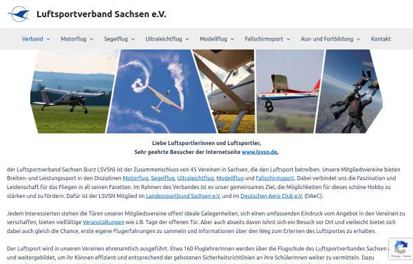 Vorschau von www.lsvsn.de, Luftsportverband Sachsen e. V.