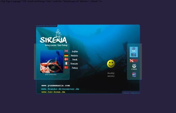 Vorschau von www.sirenadive.com, Sirena Diving Center