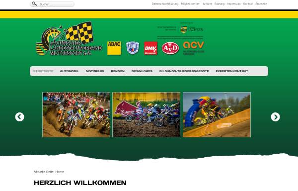 Vorschau von www.slm-sachsen.de, Sächsischen Landesfachverband Motorsport e.V.