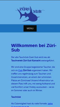 Vorschau der mobilen Webseite www.zueri-sub.ch, Züri-Sub