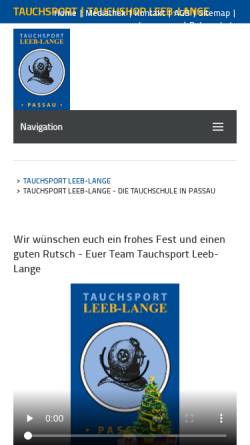 Vorschau der mobilen Webseite www.tauchsport-leeb-lange.de, Pritz Tauchsport