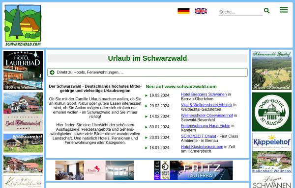 Vorschau von www.schwarzwald.com, Ferienregion Schwarzwald