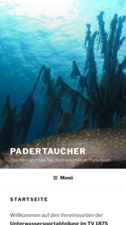 Vorschau der mobilen Webseite www.padertaucher.de, Die Padertaucher