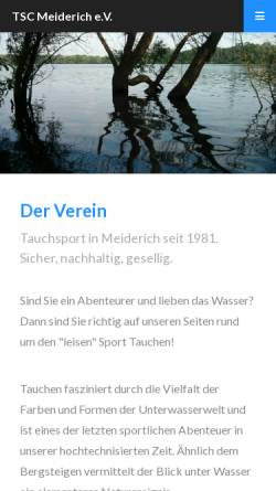 Vorschau der mobilen Webseite www.tsc-meiderich.de, Tauchsportclub TSC-Meiderich