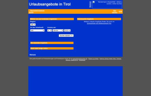 Vorschau von www.urlaub-suchen.at, Urlaubsangebote Tirol
