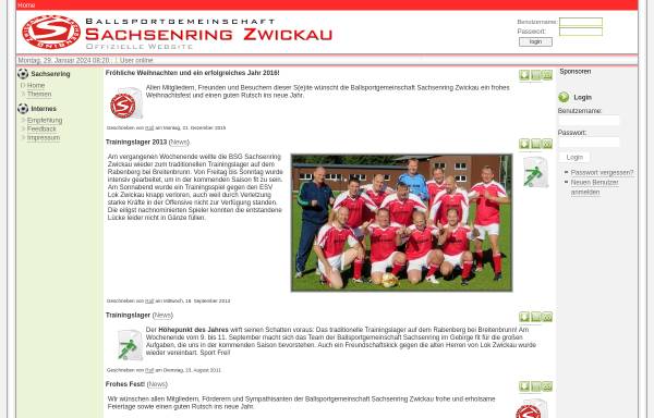 Vorschau von www.sachsenring-zwickau.de, Ballsportgemeinschaft Sachsenring Zwickau