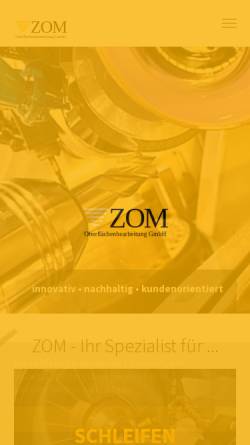 Vorschau der mobilen Webseite www.zom-magdeburg.de, ZOM Oberflächenbearbeitung GmbH