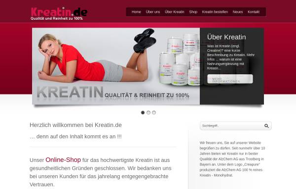 Vorschau von www.kreatin.de, Kreatin.de GmbH