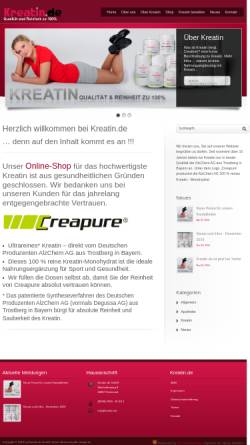 Vorschau der mobilen Webseite www.kreatin.de, Kreatin.de GmbH