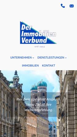 Vorschau der mobilen Webseite www.immobilienverbund.de, Immobilien Verbund Augsburg