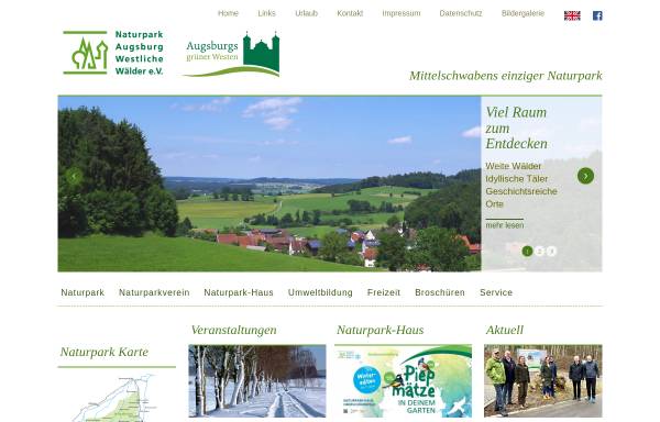 Vorschau von naturpark-augsburg.de, Naturparkverein Westliche Wälder e.V.