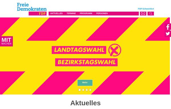 Vorschau von www.fdp-schweinfurt.de, FDP Kreisverband Schweinfurt Stadt und Land