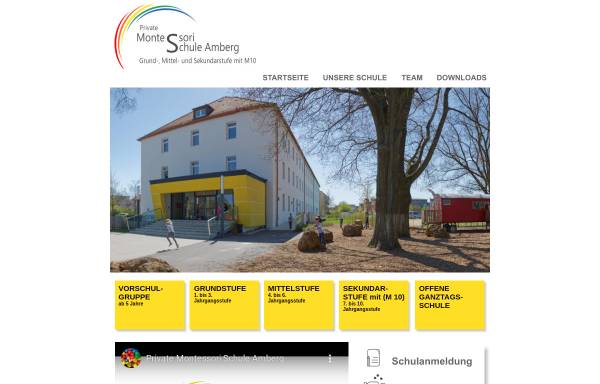 Vorschau von www.montessorischule-amberg.de, Private Montessori- Grund- und Hauptschule Amberg