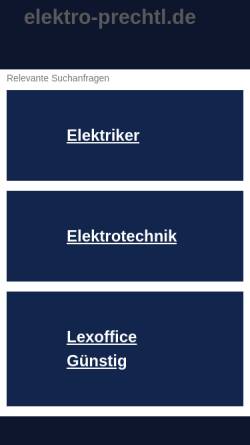 Vorschau der mobilen Webseite www.elektro-prechtl.de, Elektro Franz Prechtl