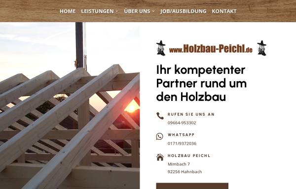 Vorschau von www.holzbau-peichl.de, Holzbau - Zimmerei Peichl