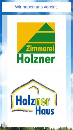 Vorschau der mobilen Webseite www.holzner-amberg.de, Zimmerei Albert Holzner GmbH