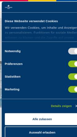 Vorschau der mobilen Webseite www.stadtwerke-hof.de, HofBad