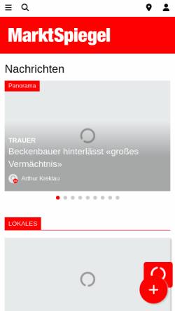 Vorschau der mobilen Webseite www.marktspiegel.de, MarktSpiegel
