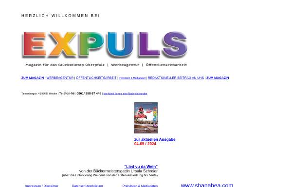 Vorschau von www.expuls.de, EXPULS - Kulturmagazin für die Oberpfalz