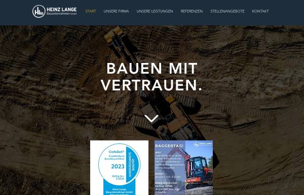 Vorschau von www.heinz-lange-tiefbau.de, Heinz Lange Bauunternehmen GmbH