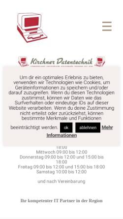 Vorschau der mobilen Webseite www.kirchner.de, Kirchner Holding GmbH