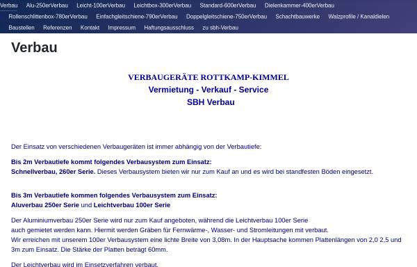 Vorschau von www.verbaugeraete-rottkamp.de, Verbaugeräte Vertrieb Rottkamp