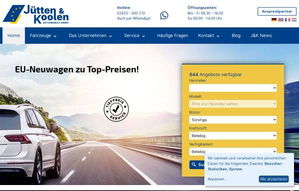 Vorschau von www.juetten-koolen.de, Jütten & Koolen Automobile GmbH