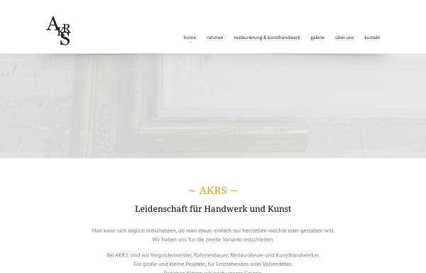 Vorschau von akrs.de, Atelier für Kunst und Rahmen GmbH