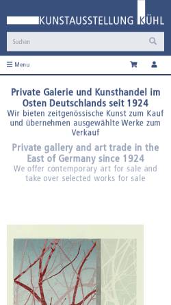 Vorschau der mobilen Webseite www.kunstausstellung-kuehl.de, Kunstausstellung Kühl