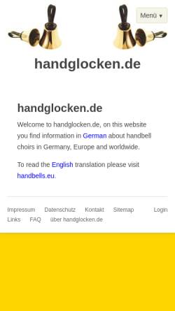 Vorschau der mobilen Webseite www.handglocken.de, handglocken.de