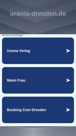 Vorschau der mobilen Webseite www.urania-dresden.de, Stanislaw Lem Klub