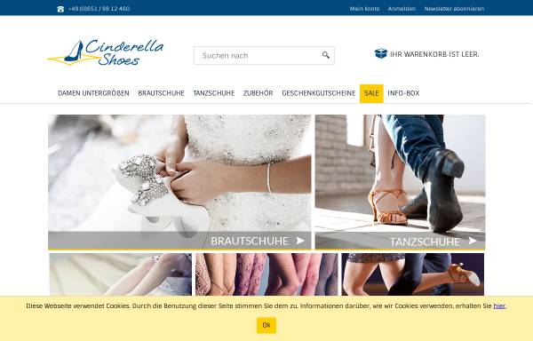 Vorschau von www.cinderellashoes.de, Cinderella Shoes