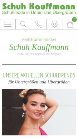 Vorschau der mobilen Webseite www.schuh-kauffmann.de, Schuh Kauffmann GmbH