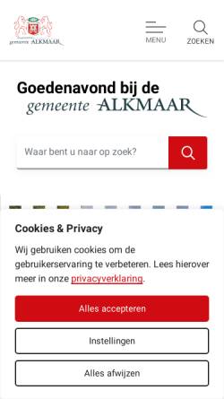 Vorschau der mobilen Webseite www.alkmaar.nl, Alkmaar