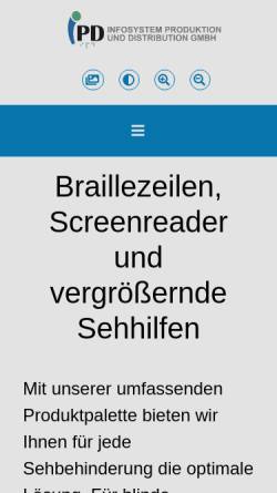 Vorschau der mobilen Webseite www.ipd-hannover.de, IPD - Kommunikationssysteme für Sehgeschädigte