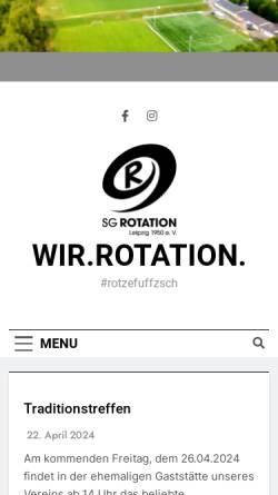 Vorschau der mobilen Webseite www.rotation-1950.de, SG Rotation 1950 Leipzig, 2. C-Jugend