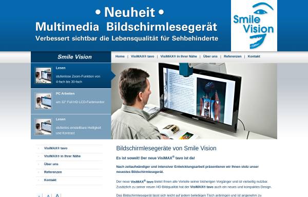 Vorschau von www.smile-vision.de, Multimedia Bildschirmlesegeräte