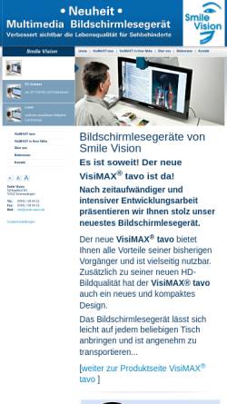 Vorschau der mobilen Webseite www.smile-vision.de, Multimedia Bildschirmlesegeräte