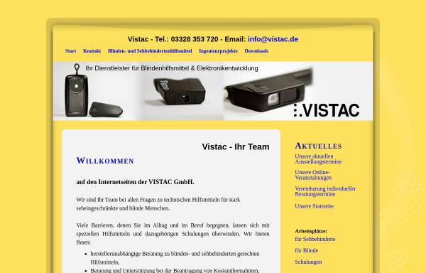 Vorschau von www.vistac.de, VISTAC GmbH